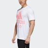 Adidas Dynamic Letter Print Casual Sports Short Sleeve T-Shirt Men Tops White GD5008