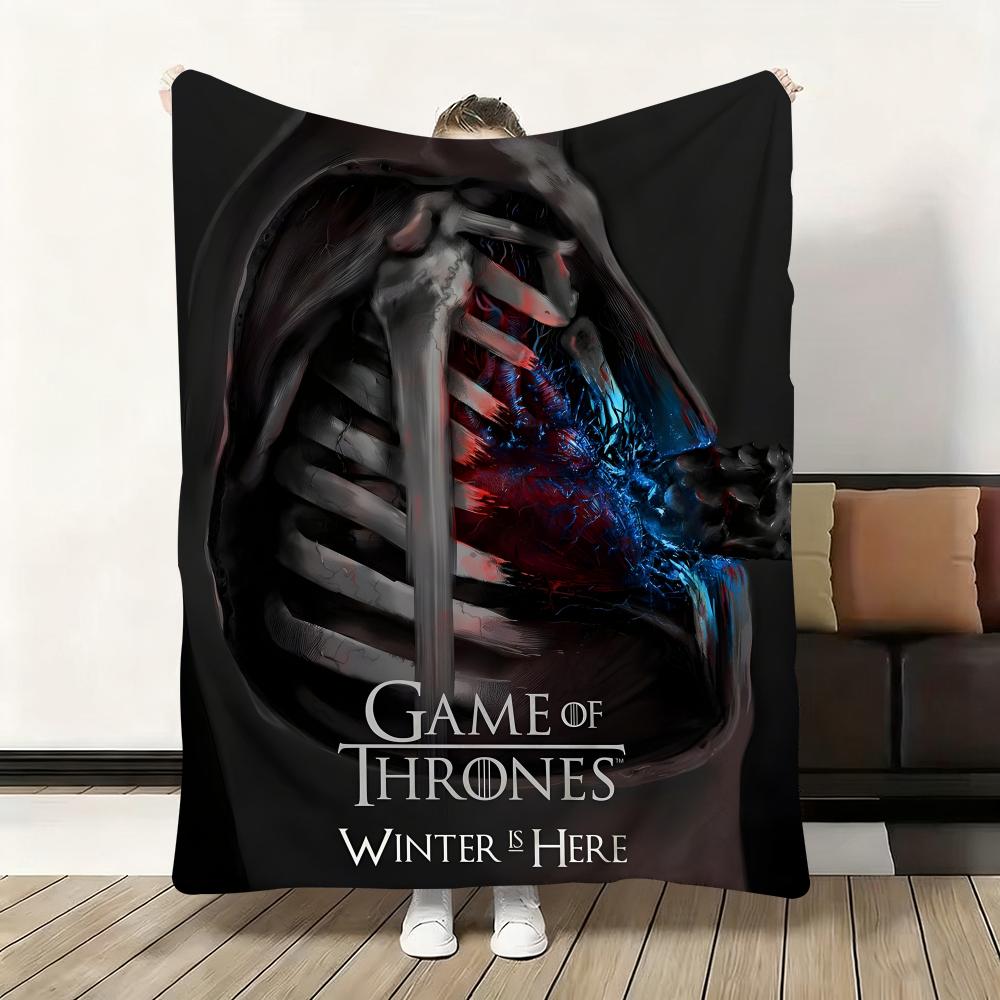 G-Game-Of-Thrones Drache Klassische Kuscheldecke Flanell Flauschig Weich Decke Warm Hautfreundlich Überwurf für Sofa Bett Büro Nickerchen Winter