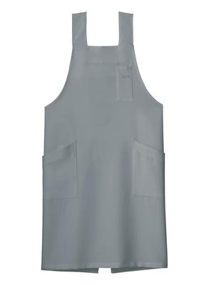 Bib Blue L [Face Mix] H-shaped Apron, Gray,