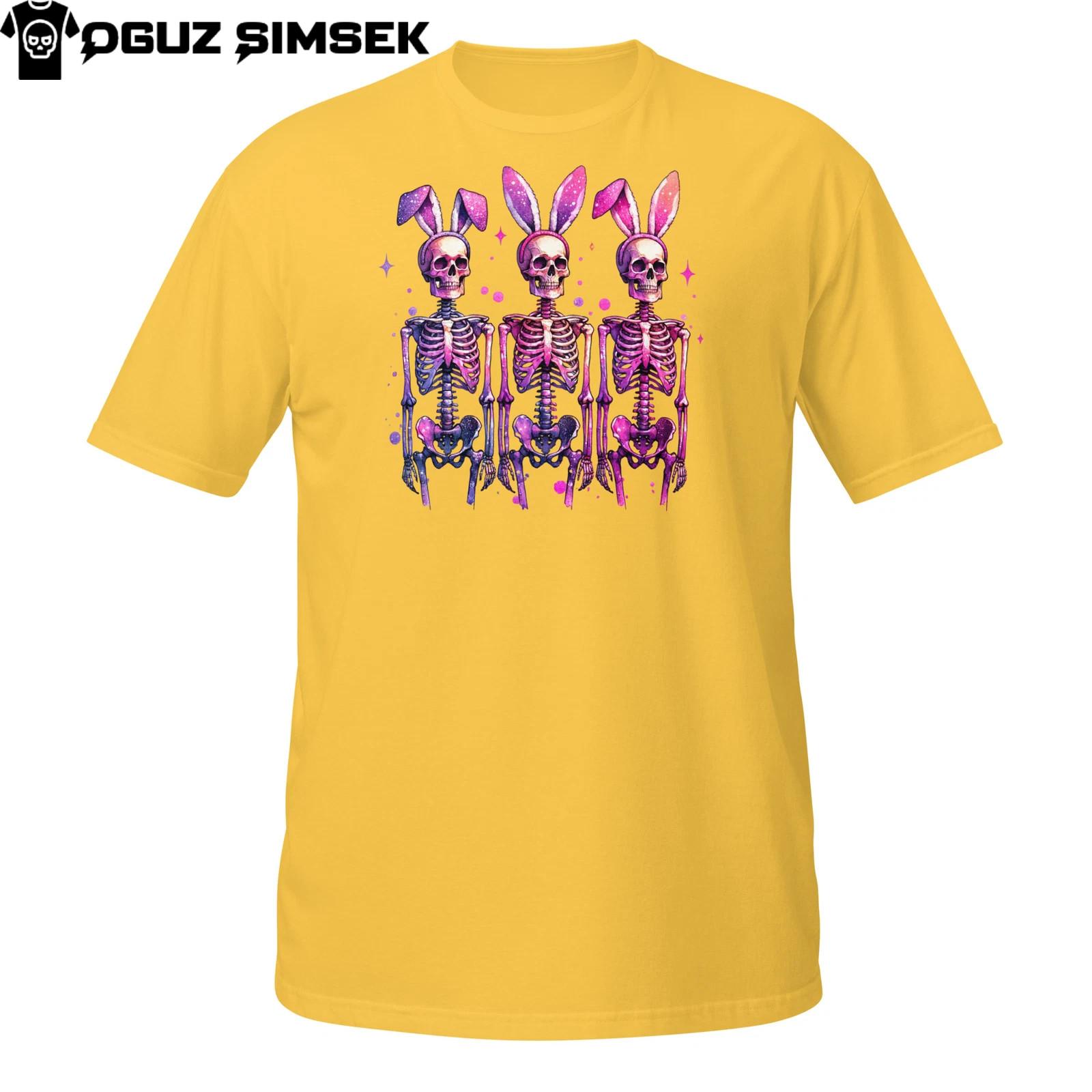 Skeleton Bunny Squad T-Shirt Mens Womens Tees Top | Pastel Goth Three Skulls | Creepy Cute Rabbit M