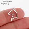 1Pc Stainless Steel Horse/Sheep/Giraffe Charms Cute Elephant Animal Pendant Diy Jewelry Making Accessory For Necklace Bracelet