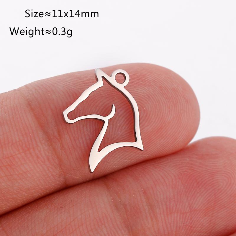 1Pc Stainless Steel Horse/Sheep/Giraffe Charms Cute Elephant Animal Pendant Diy Jewelry Making Accessory For Necklace Bracelet