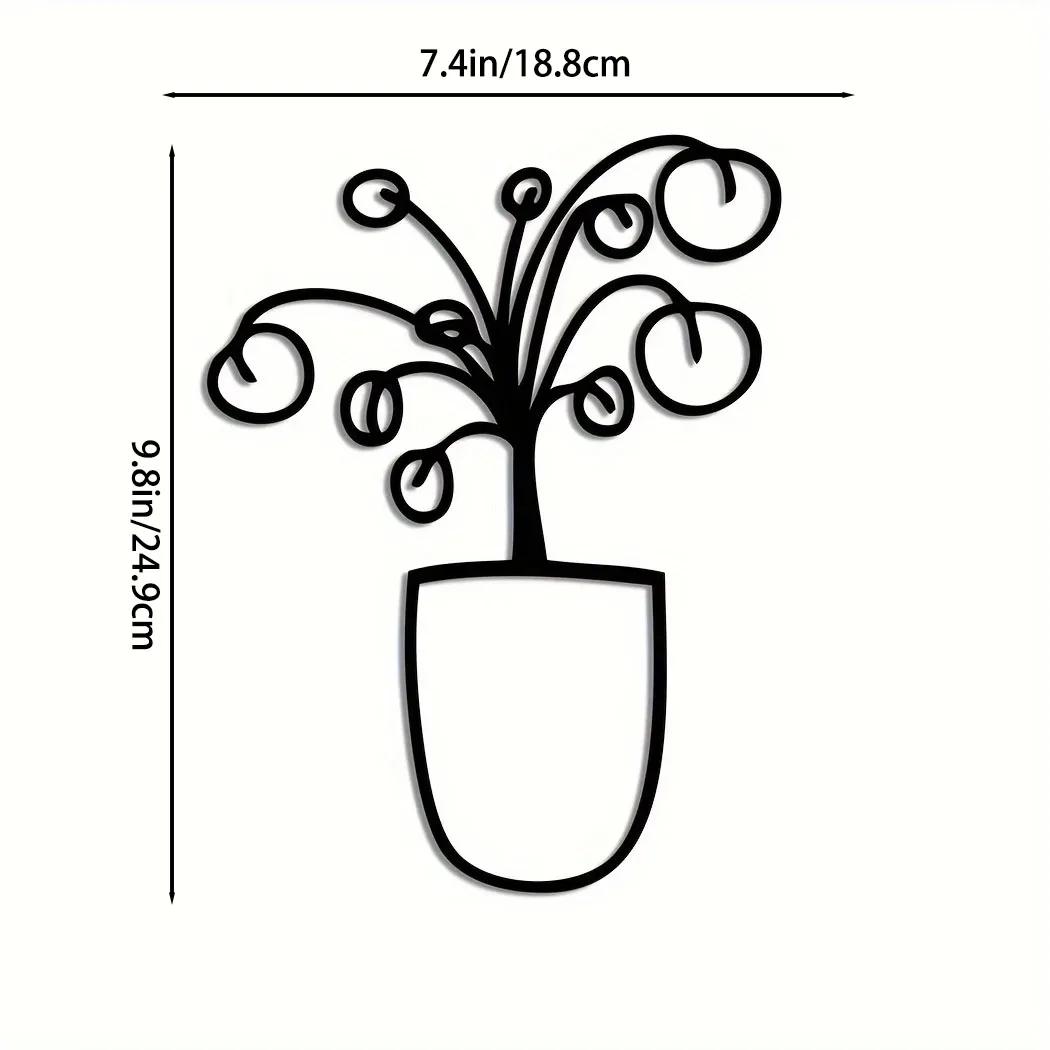 1 шт. Металлический весенний цветок настенный декор современный дизайн вазы — фото 8