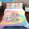 3PCS Bunny Costume Adventure 3pcs Bedding,Including 3PCS Duvet Cover And 2pcs Pillowcases Perfect for Christmas,Ideal for Bedroom, Dormitory