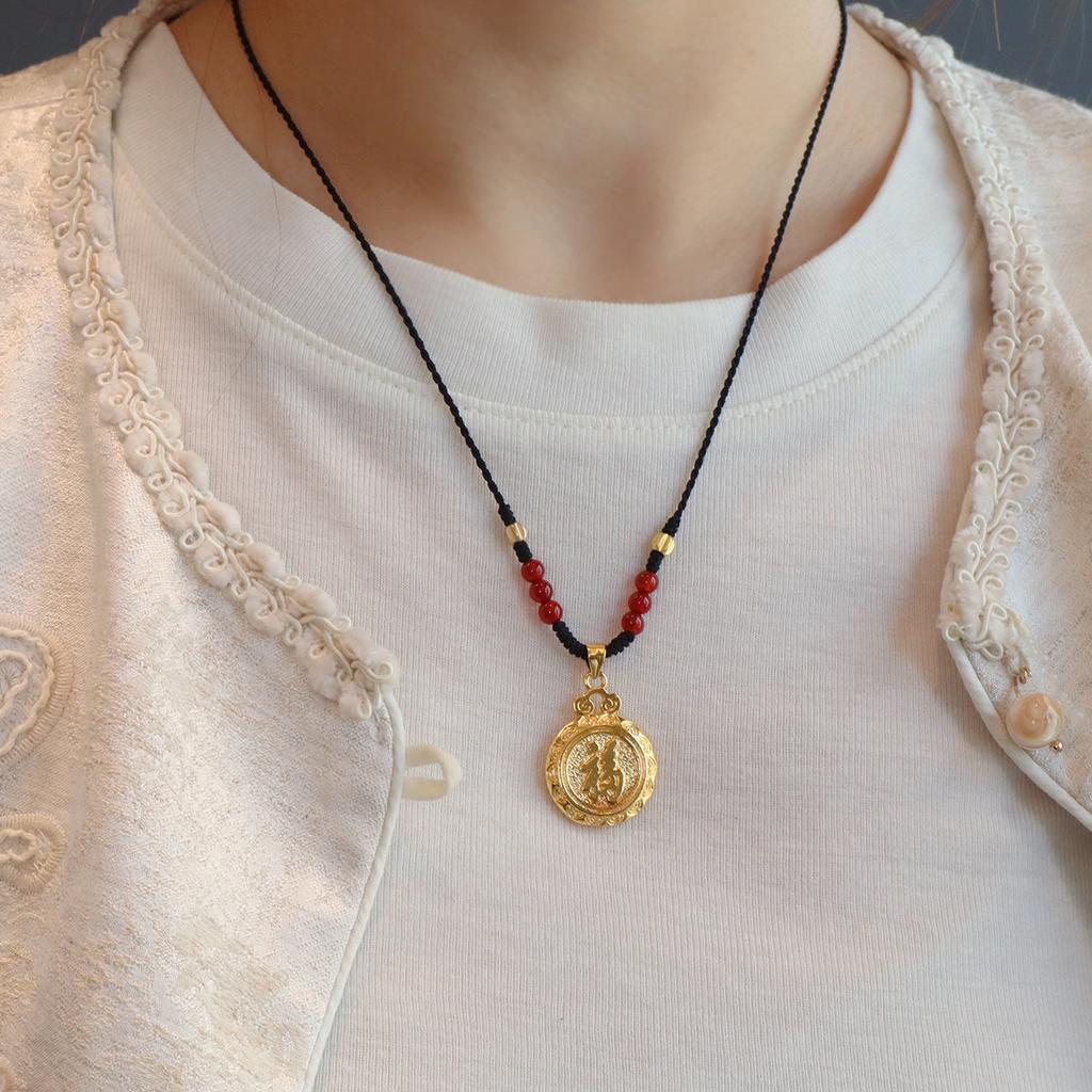 Natural Agate Light Luxury Necklace Fashion Women Daily Jewelry Lucky Gift
