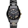 Valente Large Black Ceramic Men's Chronograph Quartz Watch AR1410