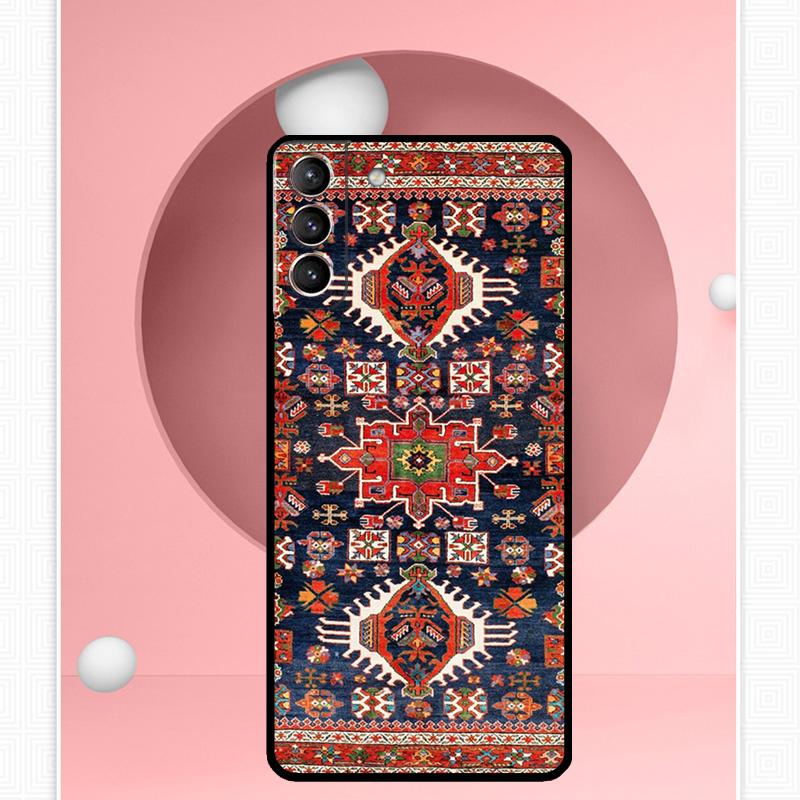 Persian Carpet Floral Pattern Case For Samsung Galaxy S25 Ultra S20 S21 S22 S23 S24 Ultra S9 S10 Plus S25 FE Cover Funda