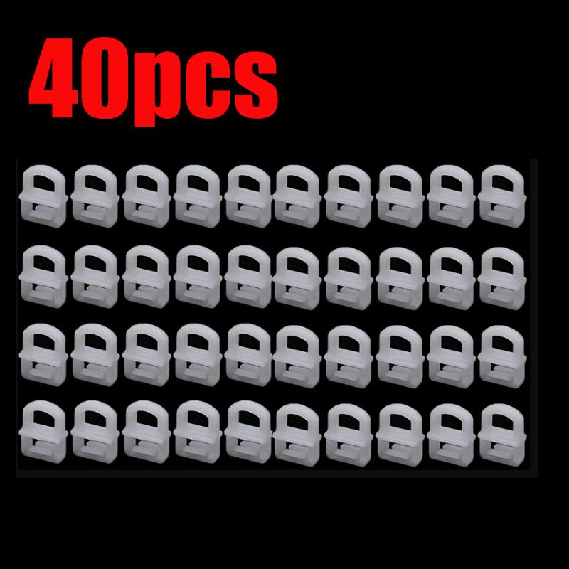 40X Truck Plastic Fasteners Clip Car Curtains Straight Pulley Buckle Rings Rivet Plastic Buckle for Car Curtains Fastener Clip