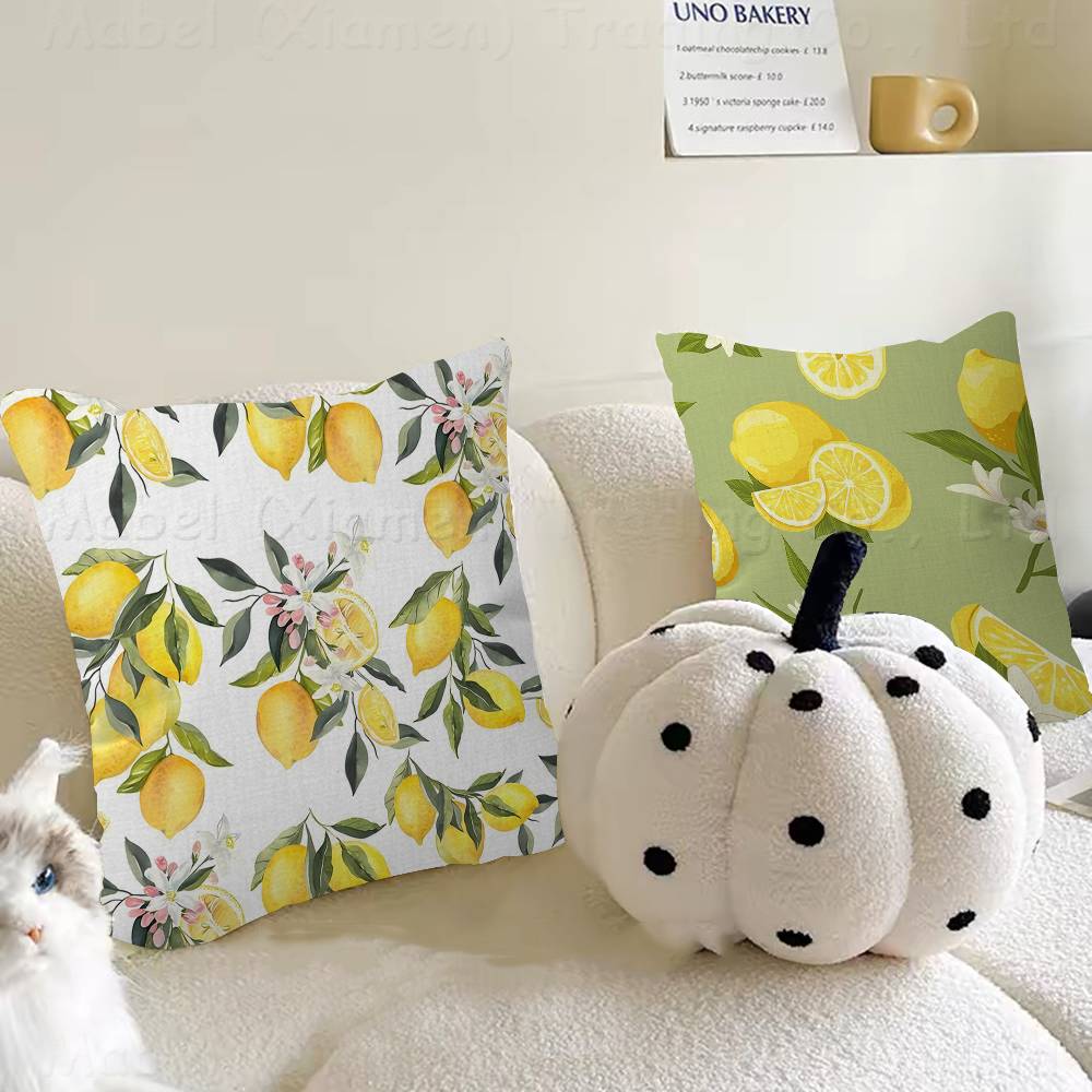 Fruit Lemon Pillow Cover Design Cushion Cover Decor Holiday Decorati
