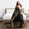 African Art Black And Gold Goddess Blanket Fleece Air Conditioning Breathable Soft Throw Blankets for Bedding Bedroom Quilt