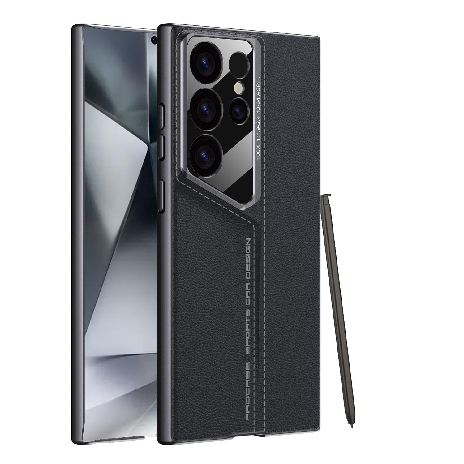 

Чехол для телефона из веганской кожи для Samsung Galaxy S23 S24 S25 Ultra Fashion, противоударный, жесткий чехол S24Ultra S25Ultra, защитный чехол For Galaxy S25 Ultra&Only Case (No Pen)