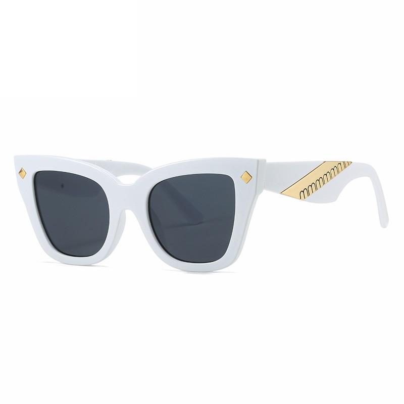 

New Cat Eye Sun Glasses Women Vintage Men Square Shades Designer Gafas Luxury Sun Glasses Frame UV400 Eyewear Oculos as picture