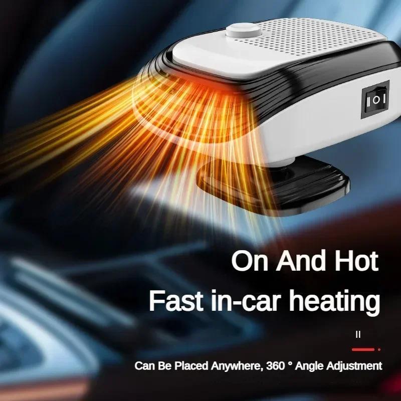 Riscaldatore montato sull'auto, ventilatore riscaldante invernale rapido da 12 V/24 V montato sull'auto, riscaldatore riscaldante antiappannamento