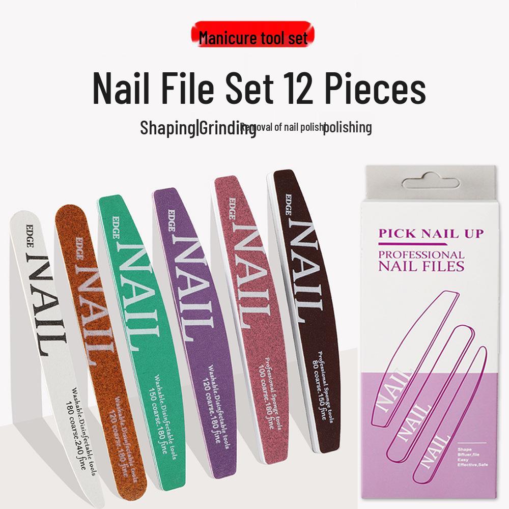 Non-shedding Washable Double-sided Nail File for Polishing and Sanding