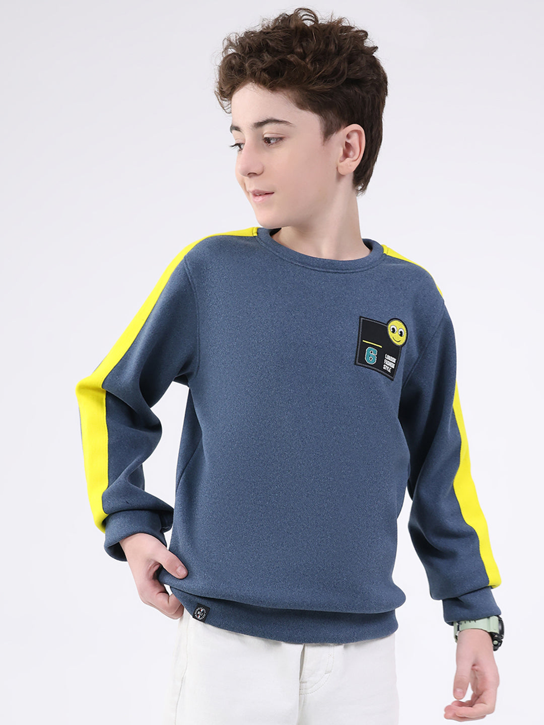 Monte Carlo Boy Regular Fit Blue Sweatshirt 9-10 Years