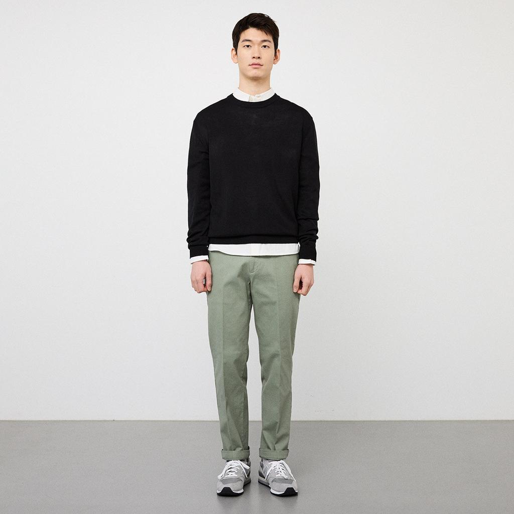 STCO Codigallery Light Material Round Knit Black (Regular Fit)_Cktva04Nsb