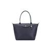 Le Pliage Xtra Druckknopf Reißverschluss Leder Tragetasche Einkaufstasche Schulter Handtasche Damen Tote Marineblau L2605HEY556