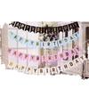 Happy Birthday Fishtail Flag Banner with Hot Stamping for Party Decoration