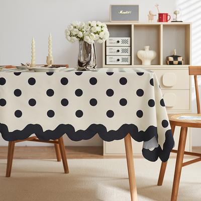 Wasserdichte Spezialform-Creme-Tischdecke Verbrühschutz Esstischdecke Kaffeetisch Leichte Luxus-Tischdecke Tischdecke Dekotuch