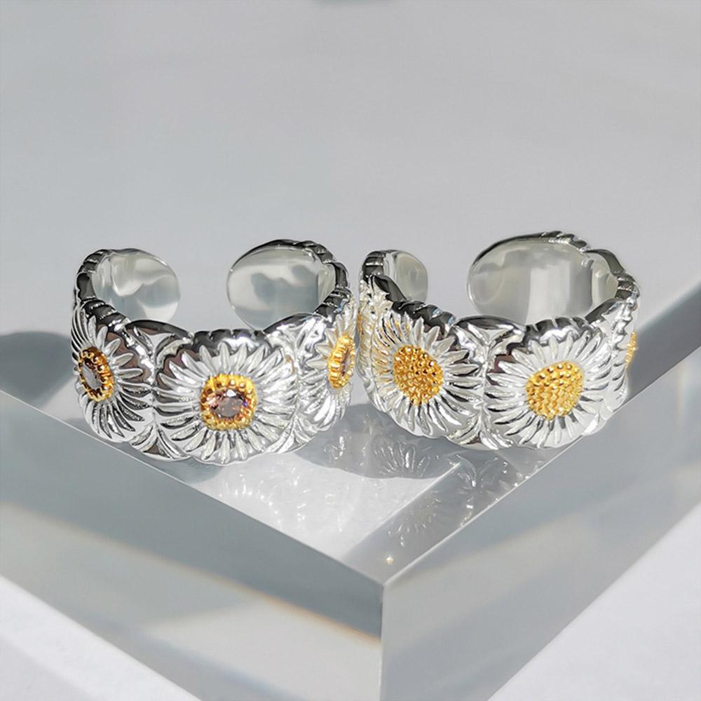 Cute Hip Hop Gothic Fashion Jewelry Daisy Rings Flower Ring Rings For Women Wedding