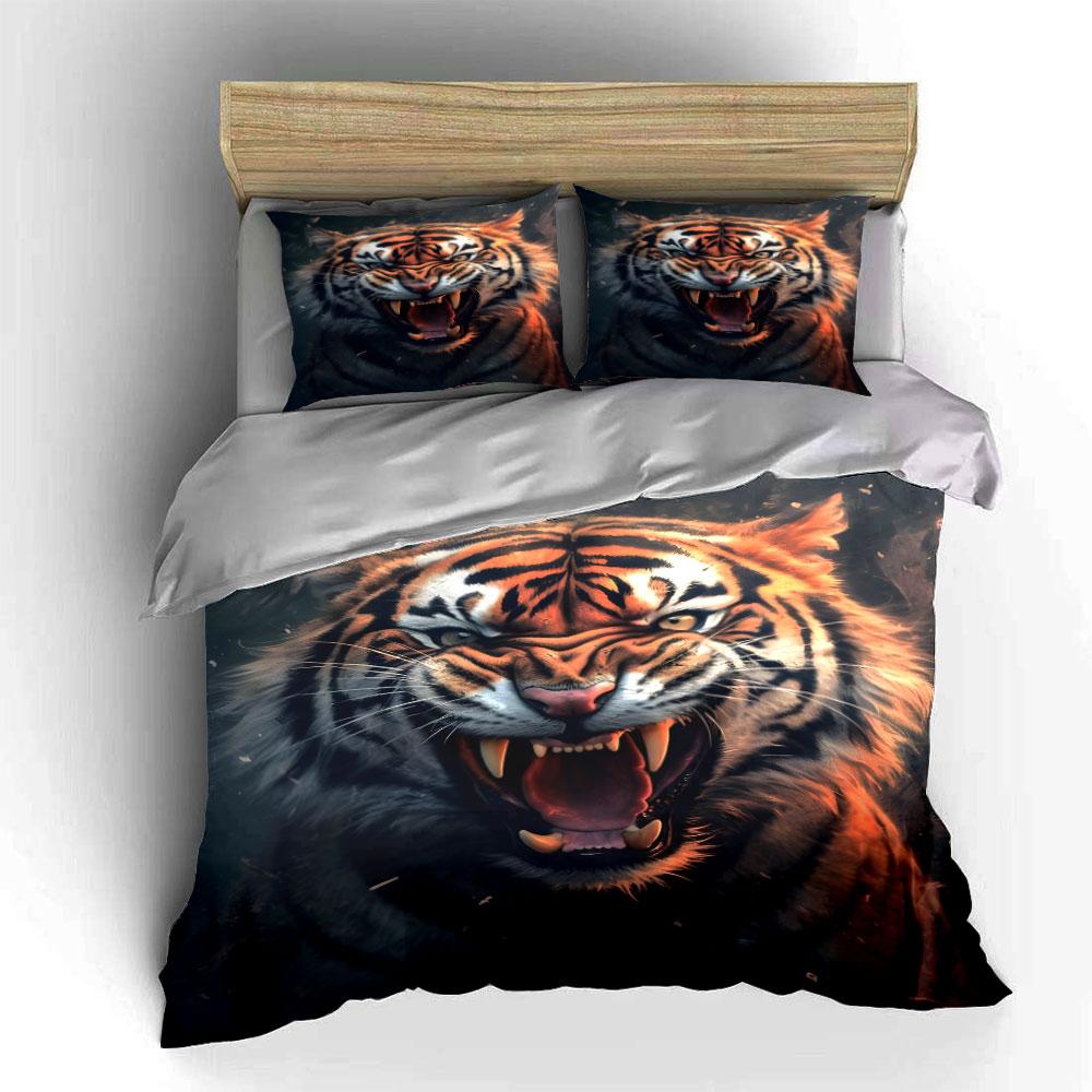 "Fierce Tiger, Untamed Majesty" Bedding Sets Duvet Covers Pillowcases(1* Duvet Cover 2* Pillowcases Without Duvet Insert)