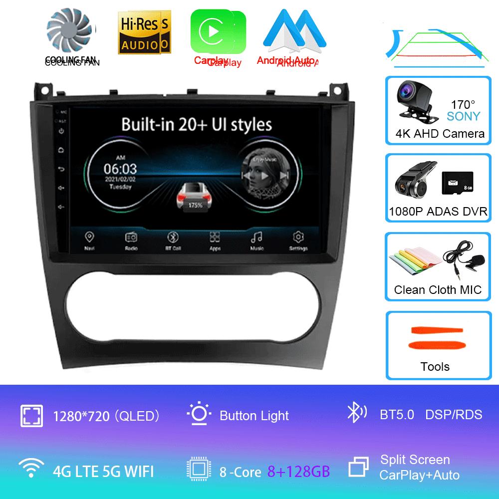 Android 14 Pentru Mercedes Benz W203 W209 C180 C200 C220 C230 2005 - 2009 Player Video Radio Auto Stereo Navigație GPS Carplay AUTO