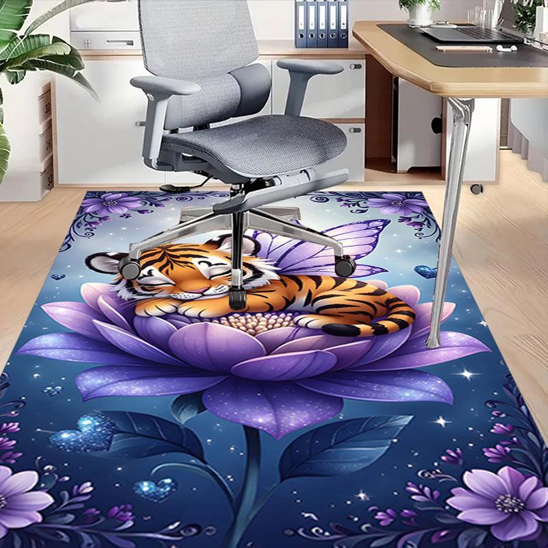 1PC Tiger Fairy Extra Large Non Slip Floor carpet, Office, family, bedroom, Studio Large Area Rug Indoor Rugs, Vibrant Colors