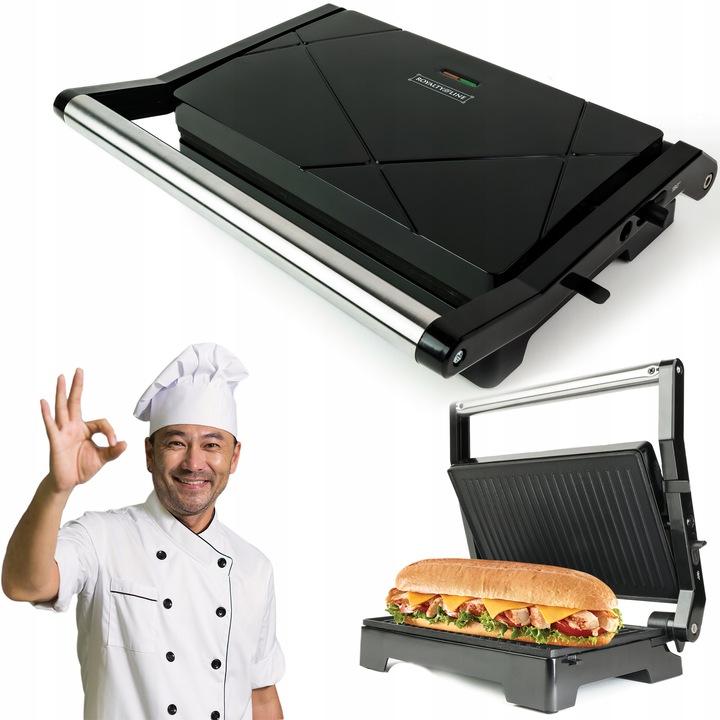 Opiekacz Do Kanapek Panini Toster Rozkładany Grill 2W1 Non-Stick Duży Xxl
