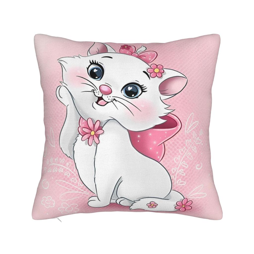 Marie Katze Cartoon Kissenbezug Polyester Kissenbezug Dekorativ Kissenhülle Zuhause Dropshipping 45*45cm