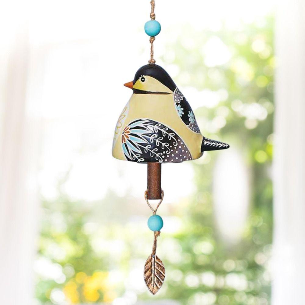 Exquisite Painted Bird Song Bell Hand Painted Hanging Ornaments Wind Chime  Door Decoration