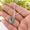 Natural Green Amethyst Sterling Silver Handmade Wife Gift Unique Pendant Jewelry PP-26-43