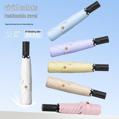 Ultralight Automatic Folding Umbrella with Sunscreen and UV Protection for Rain or Shine
