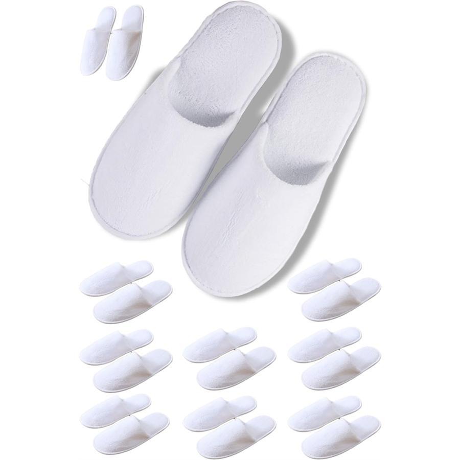 Disposable slippers set, hotel slippers, fluffy, thick, evacuation, disaster prevention, indoor use, for guests, individually wrapped (10 pairs of