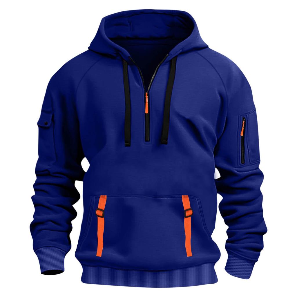 2025 Hot-Selling Men's Sporty Hoodie Set with Arm Pocket and Zipper