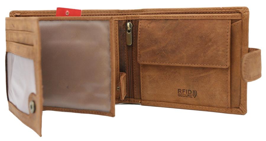 Men's Horizontal Wallet Made of Genuine Leather, RFID Protect System - Peterson