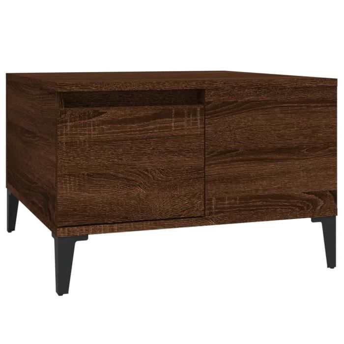 VidaXL Coffee Table Brown Oak 55x55x36.5 Cm Engineered Wood 821091