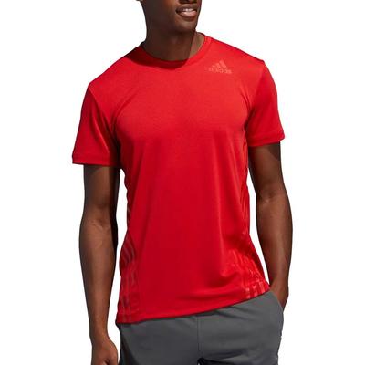 Aeroready 3-Stripes Comfortable Crew Neck Pullover Short Sleeve T-Shirt Men Tops Red FL4314