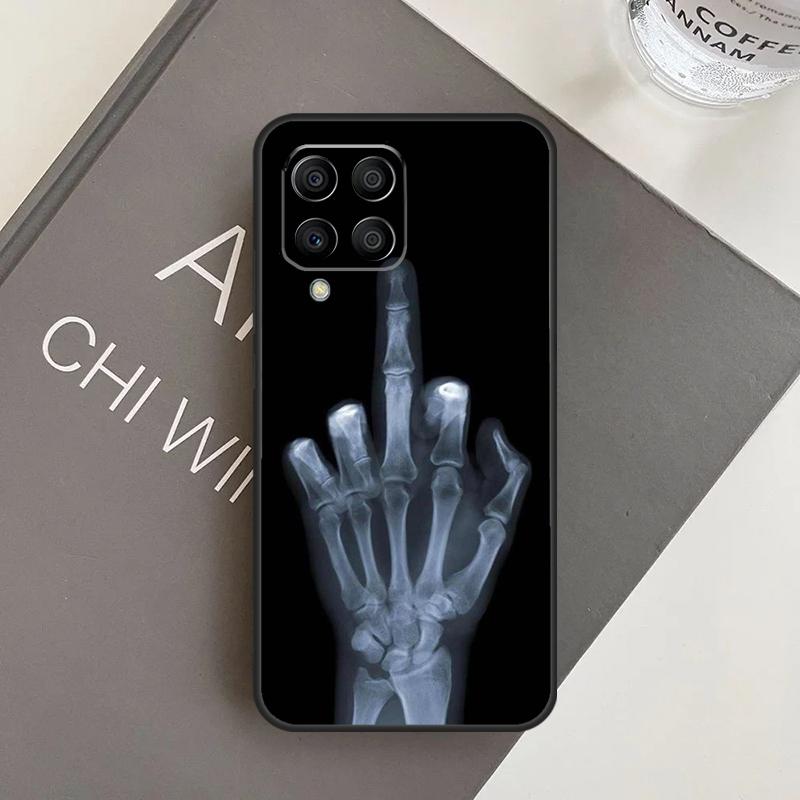 Skelett Mittelfinger Hülle Für Samsung Galaxy M32 M52 M12 M13 M23 M33 M53 M14 M34 M54 M20 M30s M31s M31 M51 Abdeckung