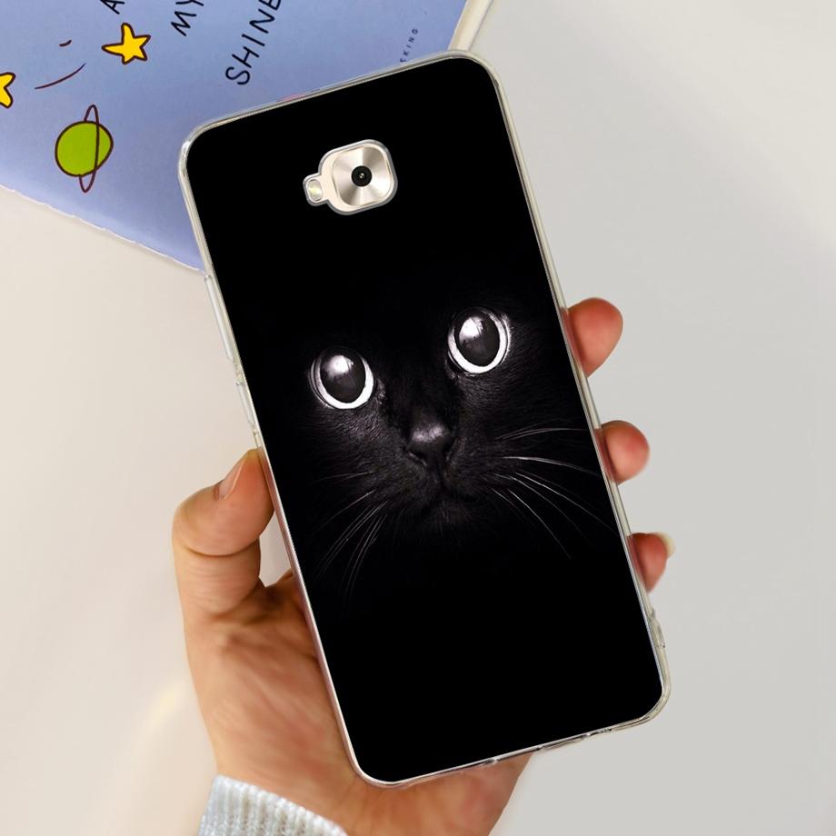 Soft TPU Slim Capa For ASUS ZENFONE ZOOM S ZE553KL Case ASUS ZENFONE 4 SELFIE ZD553KL Back Cover Transparent Cow Print Lion Etui