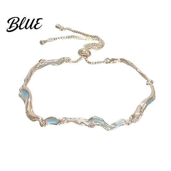 Elegant Rhinestone Bracelet Pink Zircon Sakura Bow Flower Chain Bridesmaid