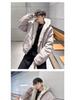 Men's American Short Hooded Cotton Jacket, Winter Luxury, Thick and Warm with Fur Collar.