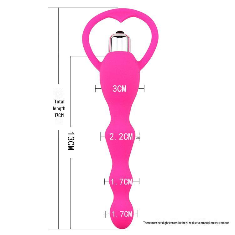 Maser de silicon vibrator cu margele anale pentru sănătatea sexuală a adulților