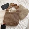 Summer Large Capacity Straw Bag Woven Handmade Shoulder Bag Holiday Seaside Beach Bags Casual Commuter Handbag New Tote