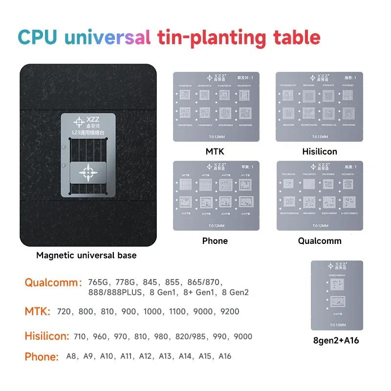 XZZ L23-CPU Universal CPU Reballing Stencil Platform for IPhone A8~A16 /Android Series IC Chipping Planting Tin Template Fixture