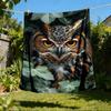 1pc Owl Print Throw Blanket Polyester Fiber, Lightweight Flannel, Soft & Warm, All Season Use for Outdoor, Camping