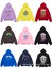Sp5der Trend 5555 Spider Web Letter Print Terry Cloth Hoodie & Sweatpants Set