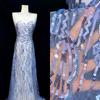 Elegant French Embroidery Green Beaded Net Lace Fabric 2025 African Nigerian Tulle Mesh with Sequins Fabric for Wedding Dress