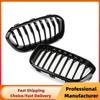For BMW 1-Series F20 F21 2015 2016 2017 Kidney Raring Grille Glossy Black Grill 1Pair Car Front Bumper Sports Slat Grille