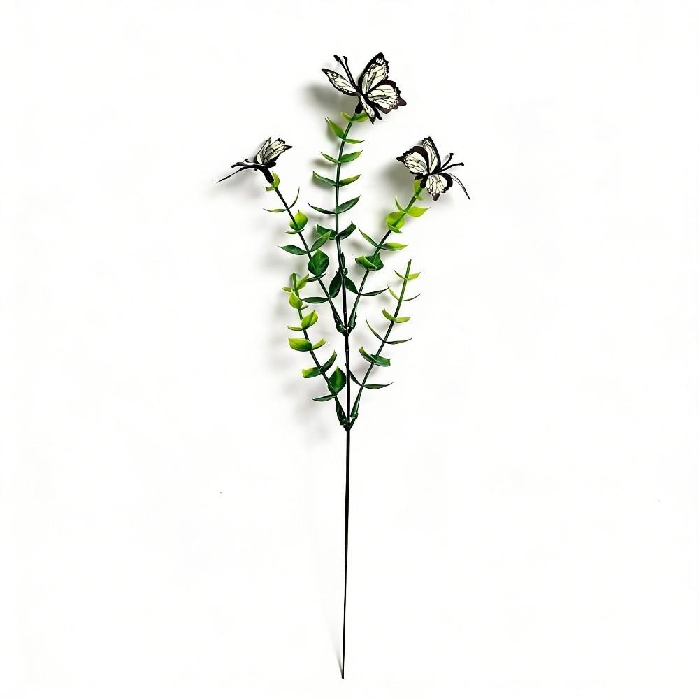 New 3D Printing Artificial Butterfly Flowers Multi-Bloom Pink Artificial Faux Plants Plastic Fake Flower Indoor Decoration