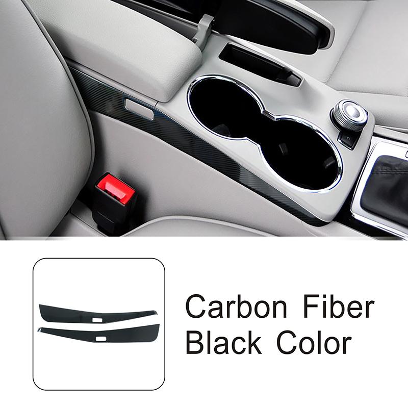 

Наклейки-полоски для отделки обеих сторон подлокотника центральной консоли автомобиля, цвет под карбон, для Mercedes Benz GLK X204 300 260 200 2013-2015 углеродного волокна черного
